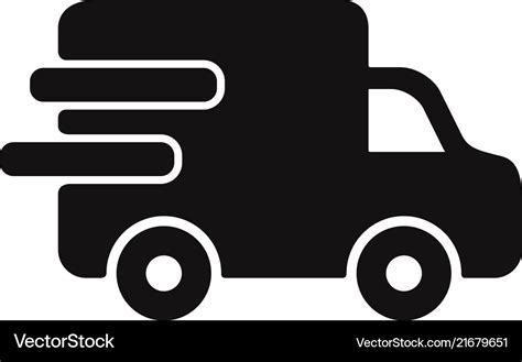 Delivery truck icon cargo van symbol Royalty Free Vector