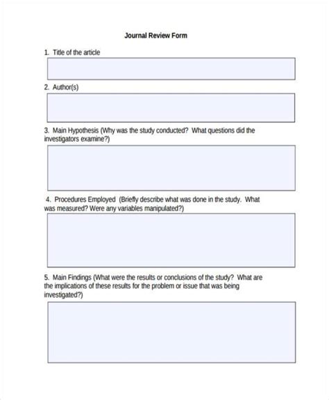 Persuasive Essay: Journal review format