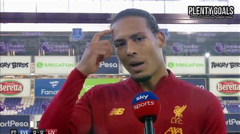 Virgil Van Dijk Post Match Interview After Everton vs Liverpool 0-0 ...