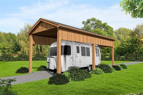 Plan 68603VR: RV Carport | Rv carports, Carport plans, Carport designs