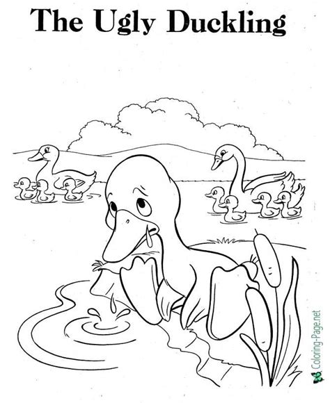 The Ugly Duckling Coloring Pages - Fairy Tales