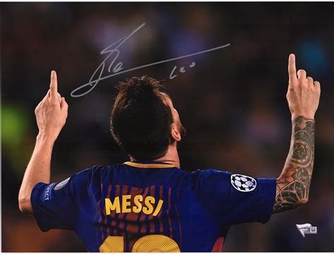 Fanatics Authentic - Lionel Messi Barcelona Autographed 12" x 16" God ...