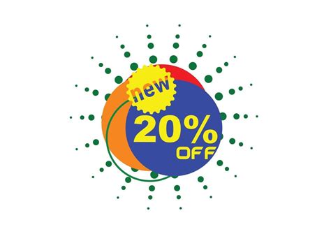 20 percent off new offer logo design 3245125 Vector Art at Vecteezy