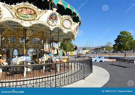 Great Park Carousel Closeup Editorial Stock Photo - Image of attraction ...