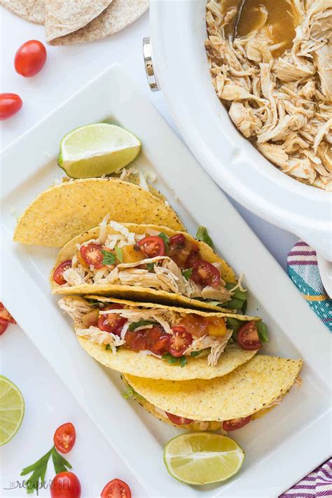 Sweet & Spicy Slow Cooker Chicken Tacos Recipe