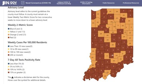 New Indiana COVID-19 Map Shows Fewer Counties In WVPE Listening Area In ...