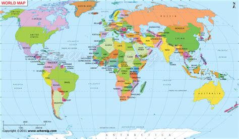 World Map Labelled, Map of the World, World Map With Countries ...