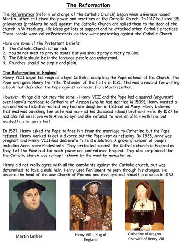 The English Reformation | Teaching Resources