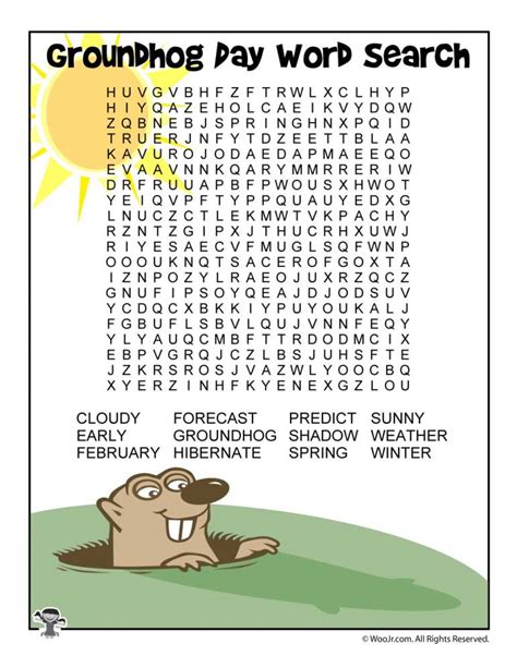 Groundhog Day Activity Pages | Woo! Jr. Kids Activities : Children's ...