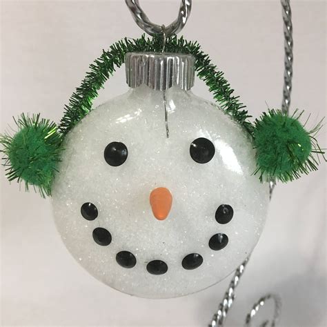 Snowman Ornament Glass Ornaments Winter Wonderland