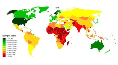 Countries by GDP per capita (2020) - Learner trip