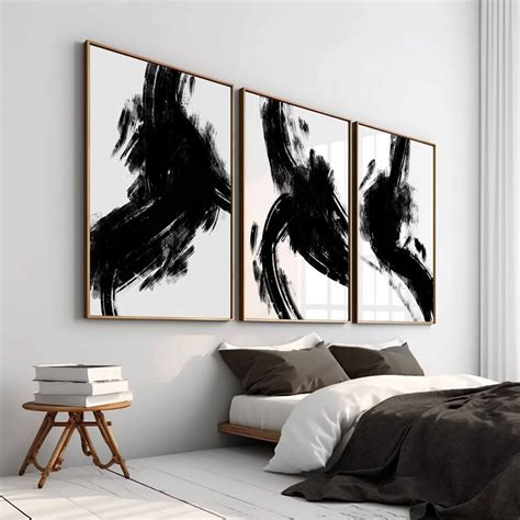 Bedroom Wall Art, Black and White Wall Art, 3 Piece Art Prints ...