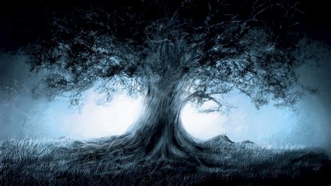 Download Dark Artistic Tree HD Wallpaper