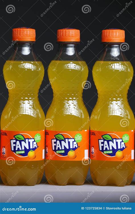 Fanta bottles of drinks editorial stock image. Image of mini - 123725834