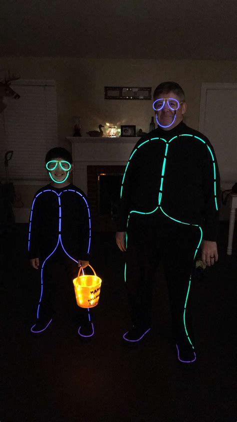 DIY Glow in the Dark Stick Man Costume - Costume Yeti