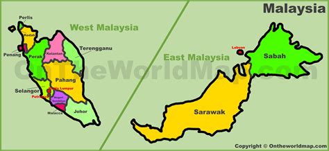 Political Map Of Malaysia