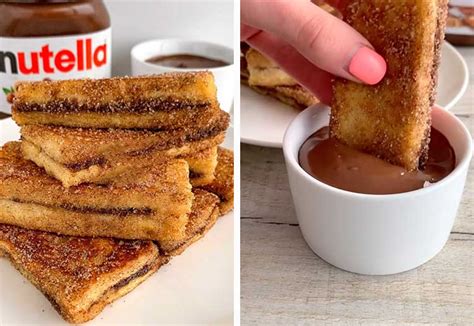 Nutella Stuffed French Toast Sticks - Real Recipes from Mums