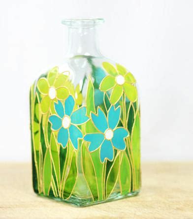 Glass Painting Patterns : Amazing Glass bottle painting