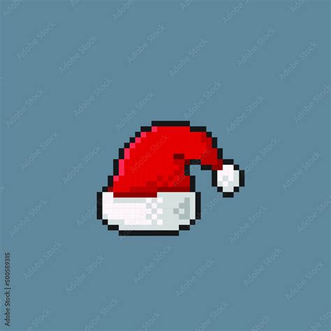 Santa hat in pixel art style Stock Vector | Adobe Stock