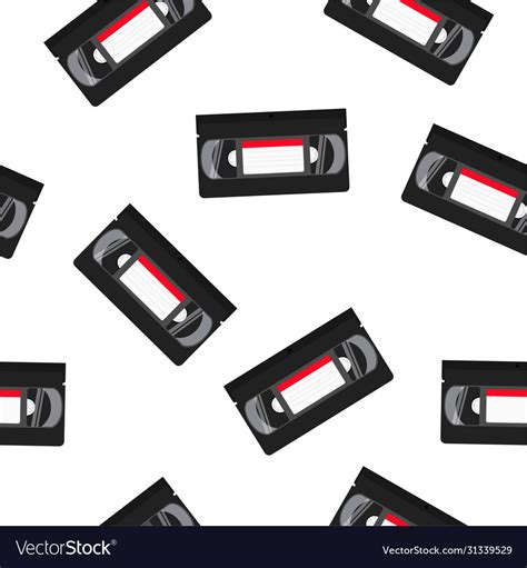 Vhs tapes seamless pattern Royalty Free Vector Image