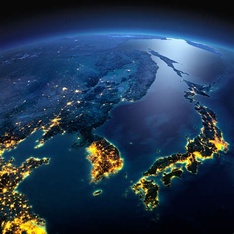 Google Earth Night View North Korea - The Earth Images Revimage.Org