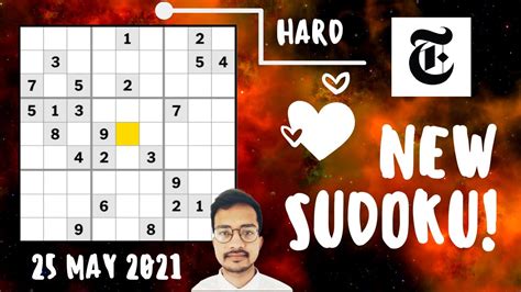 How To Solve New York Times Hard Sudoku 25 May 2021 - YouTube