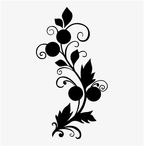 Flower Drawing Black And White Floral Design - Abstract Flower Black ...