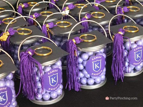 graduation party favors mortar board cap mini paint cans filled with ...