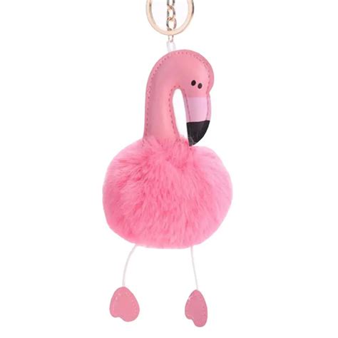 High Quality Flamingo Plush Toy Cute Flamingo Key Chain Plush Toy ...