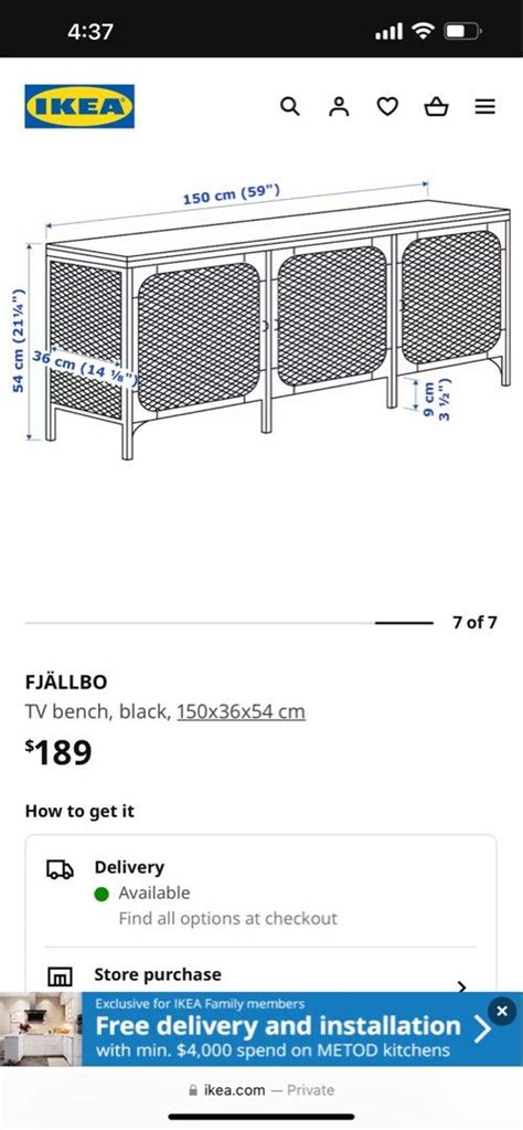 Ikea Fjallbo TV bench, Furniture & Home Living, Furniture, Shelves ...