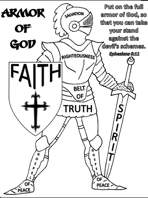 Armor Of God Printables For Kids