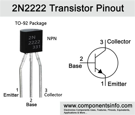 2N2222 Transistor Pinout, Equivalent, Features, Uses & Applications ...