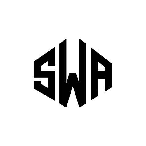 SWA letter logo design with polygon shape. SWA polygon and cube shape ...