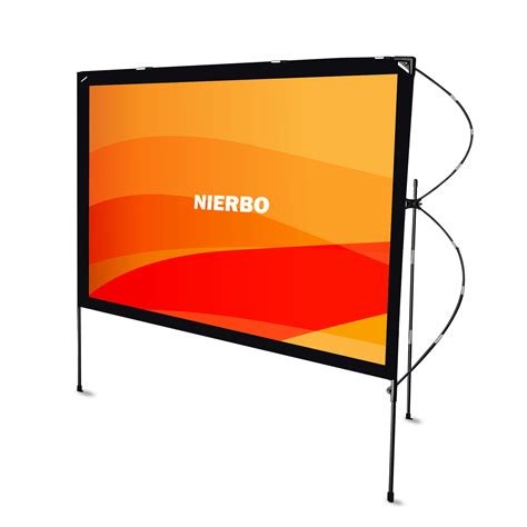 Portable Outdoor Folding Movie Screen 80 Inch 16:9 with Stand Display ...