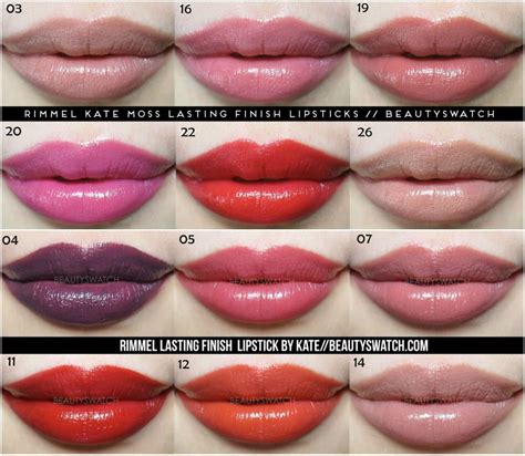 Rimmel Kate Lipstick swatches. Awesome drugstore lipsticks that are ...