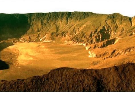 TAMBORA CALDERA HAVING A DIAMETER 7 KM AND 1,100 M DEEP.