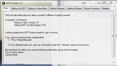 Minecraft Modding Guide 1.2.5 (Modding Tutorial Program) Minecraft Mod