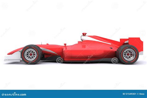 Formula Race Red Car. Side View Stock Illustration - Image: 51549301