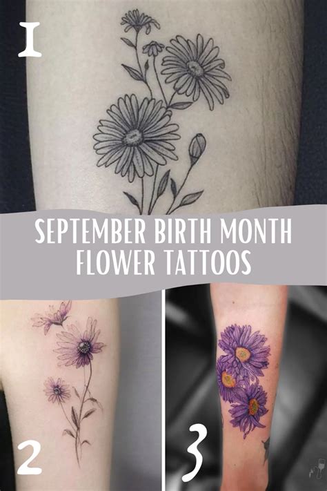 September Birth Flower Tattoo Ideas {The Aster} - TattooGlee | Flower ...