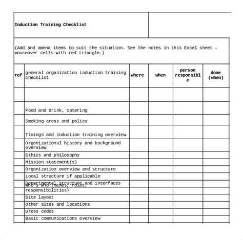 Training Checklist Template - 22+ Word, Excel, PDF Documents Download