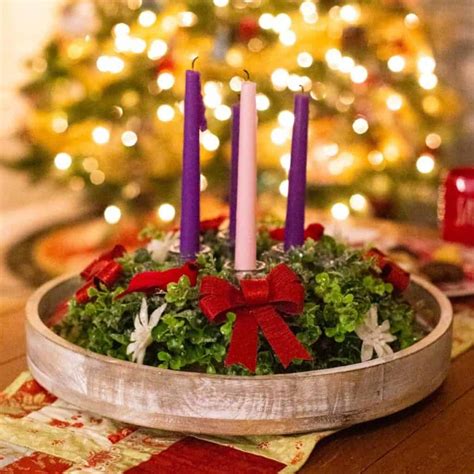 DIY Advent Wreath with Candles - Peanut Blossom