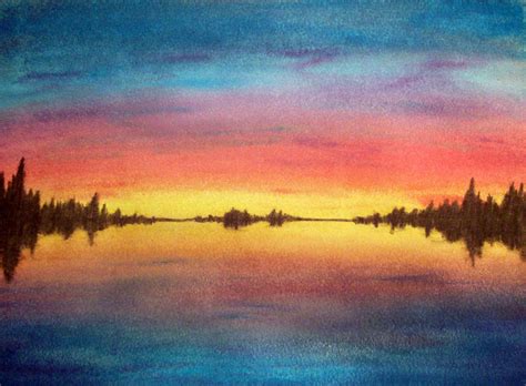 Sunset Drawing Watercolor Easy : In this lesson of easy paintings, let ...