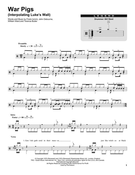 War Pigs (Interpolating Luke's Wall) | Sheet Music Direct