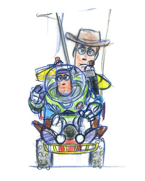 See Original 'Toy Story' Concept Art for Buzz and Woody | Pixar concept ...