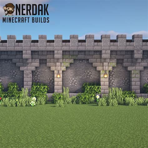 Medieval Stone Wall: Minecraft | Minecraft castle, Minecraft wall ...