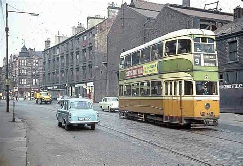 Glasgow tram on London Road operating on route 9 between Dalmuir West ...