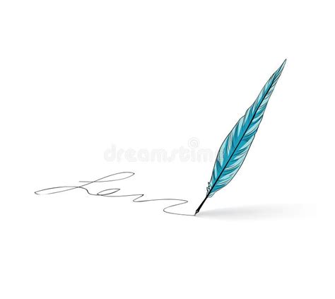 Feather Pen Icon. Calligraphy Sign. Stock Illustration - Illustration ...