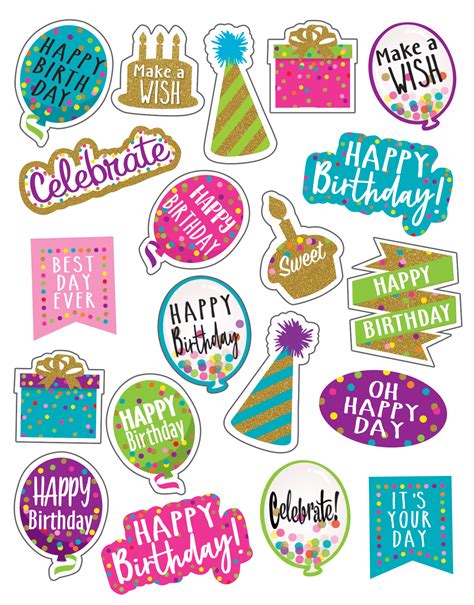 Happy Birthday Tag, Birthday Icon, Happy Birthday Printable, Birthday ...