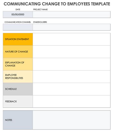 Free Change Management Communication Plan Templates | Smartsheet