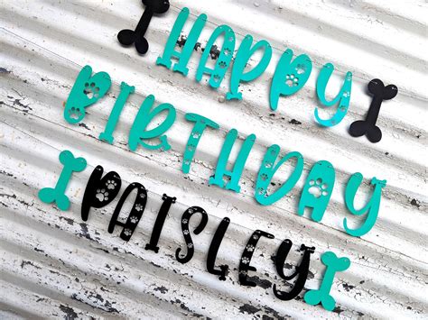 Dog Birthday Banner HAPPY BIRTHDAY Banner Happy Birthday - Etsy